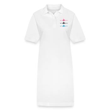 flugzeug silhouette landung fahrwerk abheben muste - Stanley/Stella Frauen Bio-Polokleid PAIGER - Weiß - Vorne
