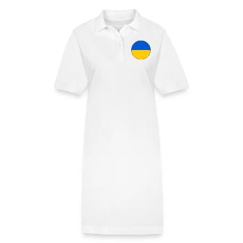 Ukraine - Stanley/Stella Frauen Bio-Polokleid PAIGER - Weiß - Vorne