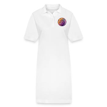 Dinosaur triceratops Comic - Stanley/Stella PAIGER Organic Women’s Polo Dress - white - Front