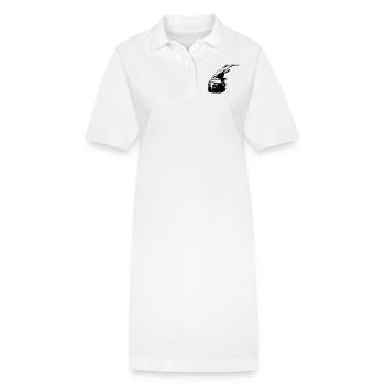 dessin casque de Skanderbeg Tirana Albanie - Robe polo bio PAIGER Stanley/Stella Femme - blanc - Devant