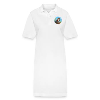 Moineau sur une branche - Robe polo bio PAIGER Stanley/Stella Femme - blanc - Devant