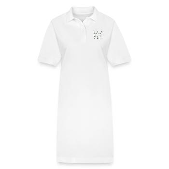 Caffeine molecule - Stanley/Stella PAIGER Organic Women’s Polo Dress - white - Front