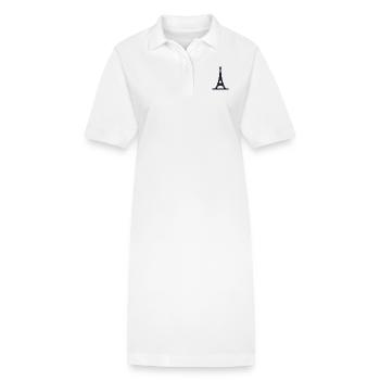 tour Eiffel - Robe polo bio PAIGER Stanley/Stella Femme - blanc - Devant