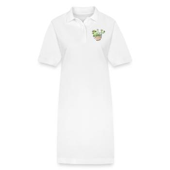 Grenouille grenouille roi couronne coupe de la couronne vert - Robe polo bio PAIGER Stanley/Stella Femme - blanc - Devant