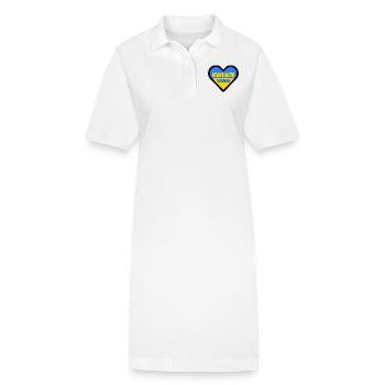 Ukraine - Stanley/Stella Frauen Bio-Polokleid PAIGER - Weiß - Vorne