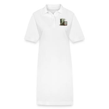Les valises pleines à craquer sont des symboles de liberté - Robe polo bio PAIGER Stanley/Stella Femme - blanc - Devant