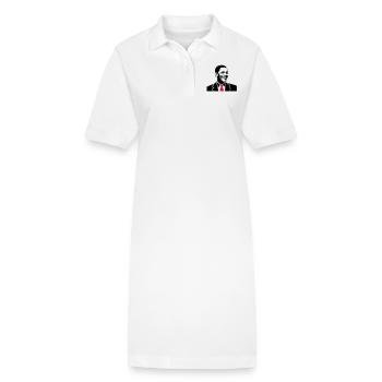 president Obama americain usa united - Robe polo bio PAIGER Stanley/Stella Femme - blanc - Devant