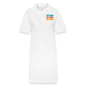 Superstar Star, Starlets et Stars - Robe polo bio PAIGER Stanley/Stella Femme - blanc - Devant