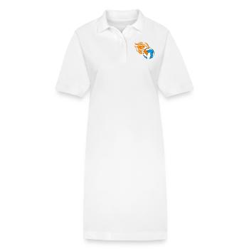 Volley-ball enflammé volant - Robe polo bio PAIGER Stanley/Stella Femme - blanc - Devant