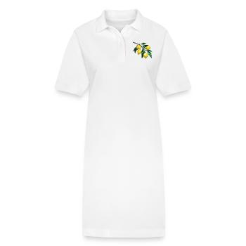 Polygone de branche de citron - Robe polo bio PAIGER Stanley/Stella Femme - blanc - Devant