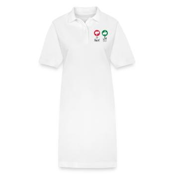 Nein heißt Nein + Daumen - Stanley/Stella Frauen Bio-Polokleid PAIGER - Weiß - Vorne