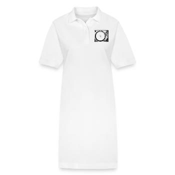TECHNO Tee - Platines vinyles - Robe polo bio PAIGER Stanley/Stella Femme - blanc - Devant