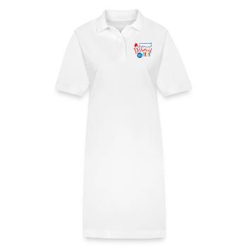 Autism Autist ADHD Autism Asperger Gift - Stanley/Stella PAIGER Organic Women’s Polo Dress - white - Front