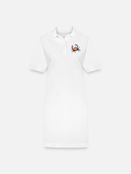 Krabbe - Stanley/Stella Frauen Bio-Polokleid PAIGER - Weiß