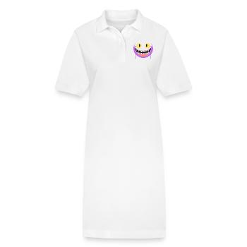 Sourire effrayant - Robe polo bio PAIGER Stanley/Stella Femme - blanc - Devant