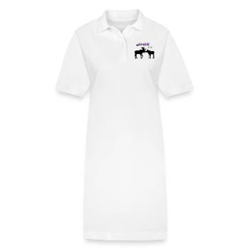 Moose Love - Stanley/Stella Frauen Bio-Polokleid PAIGER - Weiß - Vorne