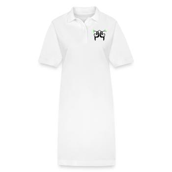 sloths 02 - Stanley/Stella PAIGER Organic Women’s Polo Dress - white - Front