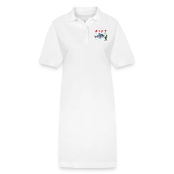 Lustige Diät Cartoon Hai Humor Sarkastisches Design - Stanley/Stella Frauen Bio-Polokleid PAIGER - Weiß - Vorne