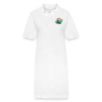 Latte Macchiato - Robe polo bio PAIGER Stanley/Stella Femme - blanc - Devant
