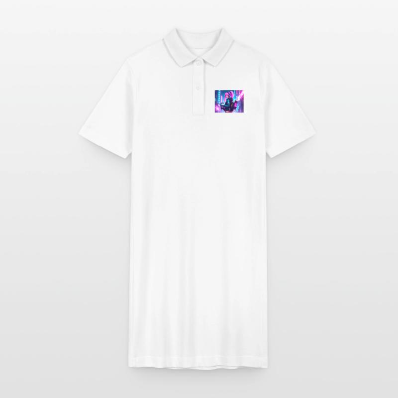 Cyber DJ Coder – Beats, Bytes & Blinks Stanley/Stella Frauen Bio-Polokleid PAIGER