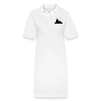 Cathédrale de Cologne - Robe polo bio PAIGER Stanley/Stella Femme - blanc - Devant