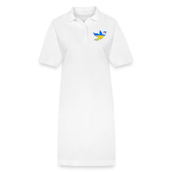 UKRAINE - Stanley/Stella Frauen Bio-Polokleid PAIGER - Weiß - Vorne
