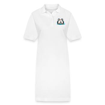 Two penguins - Stanley/Stella PAIGER Organic Women’s Polo Dress - white - Front