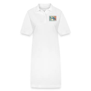 Retro Vintage Style Breakdance Breakdancing Hip Hop - Stanley/Stella PAIGER Organic Women’s Polo Dress - white - Front