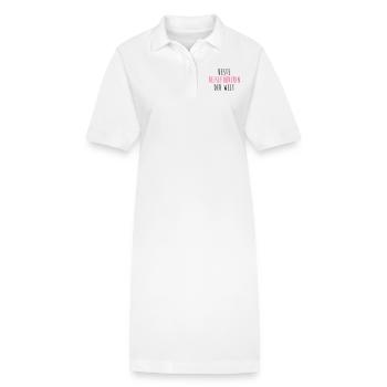Reiseführer Reiseführerin Führer Tourismus Tourist - Stanley/Stella Frauen Bio-Polokleid PAIGER - Weiß - Vorne