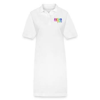 Autism awareness different different better - Stanley/Stella PAIGER Organic Women’s Polo Dress - white - Front