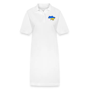Ukraine - Stanley/Stella Frauen Bio-Polokleid PAIGER - Weiß - Vorne