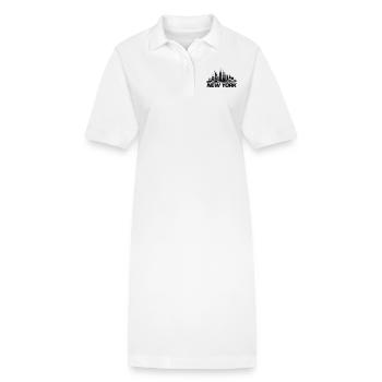 new york skyline ny - Stanley/Stella Frauen Bio-Polokleid PAIGER - Weiß - Vorne