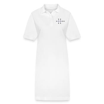 alcool - Robe polo bio PAIGER Stanley/Stella Femme - blanc - Devant