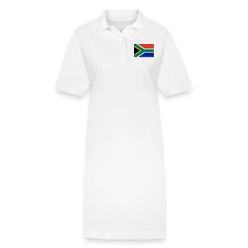 Afrique du Sud drapeau bannière - Robe polo bio PAIGER Stanley/Stella Femme - blanc - Devant