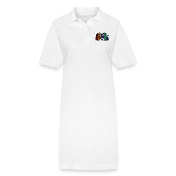 BONJOUR mains - style grunge - Robe polo bio PAIGER Stanley/Stella Femme - blanc - Devant