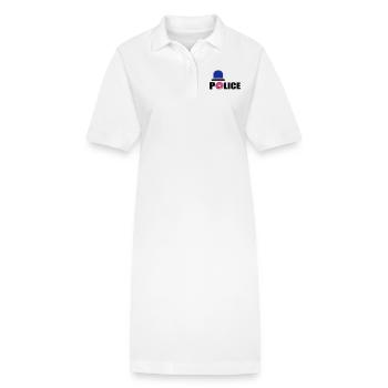 police d - Stanley/Stella PAIGER Organic Women’s Polo Dress - white - Front