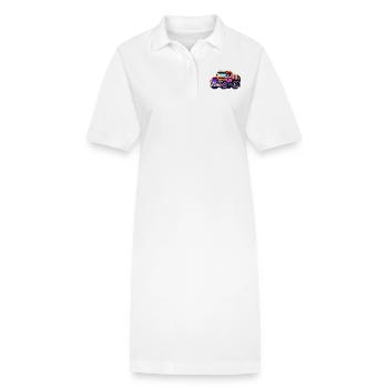 Le camion Pixel n ° 1 - Robe polo bio PAIGER Stanley/Stella Femme - blanc - Devant