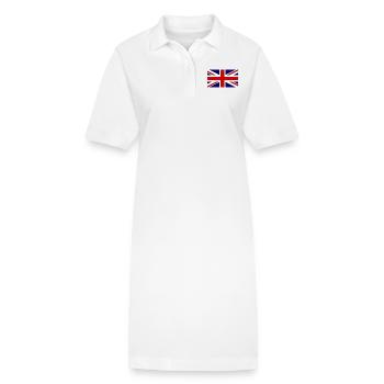 Drapeau de la Grande-Bretagne, drapeau de l'Angleterre, Grande-Bretagne - Robe polo bio PAIGER Stanley/Stella Femme - blanc - Devant