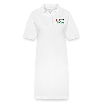 La Palestine aux couleurs nationales - Robe polo bio PAIGER Stanley/Stella Femme - blanc - Devant
