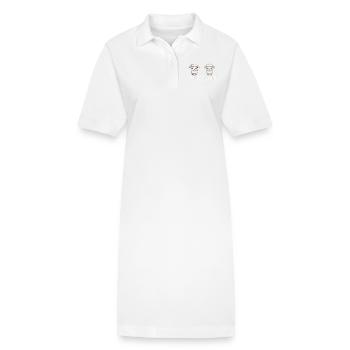 Schaf Unschaf lustiges cooles Geschenk - Stanley/Stella Frauen Bio-Polokleid PAIGER - Weiß - Vorne