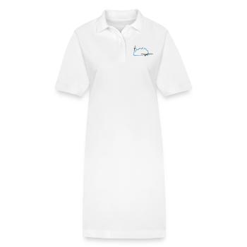 Cadeau de nuage de planeur - Robe polo bio PAIGER Stanley/Stella Femme - blanc - Devant