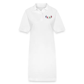 Drapeaux Français et Italien France Italie II - Robe polo bio PAIGER Stanley/Stella Femme - blanc - Devant