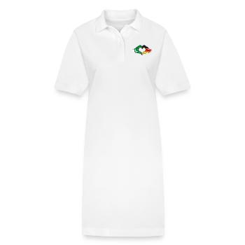 Pakistan Allemagne Drapeau Mains Coeur - Robe polo bio PAIGER Stanley/Stella Femme - blanc - Devant