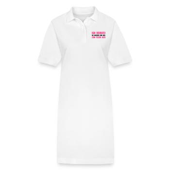 Ich heirate - Stanley/Stella Frauen Bio-Polokleid PAIGER - Weiß - Vorne