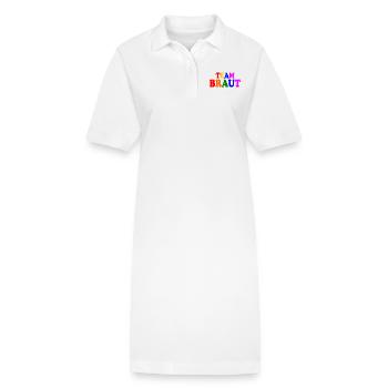 Team braut - Stanley/Stella Frauen Bio-Polokleid PAIGER - Weiß - Vorne