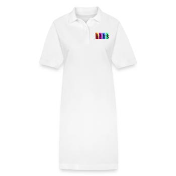 ballerina ballet dance dancer dance dancer yoga45 - Stanley/Stella PAIGER Organic Women’s Polo Dress - white - Front