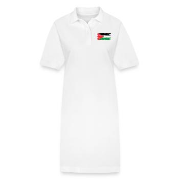 Beau drapeau palestinien - Robe polo bio PAIGER Stanley/Stella Femme - blanc - Devant