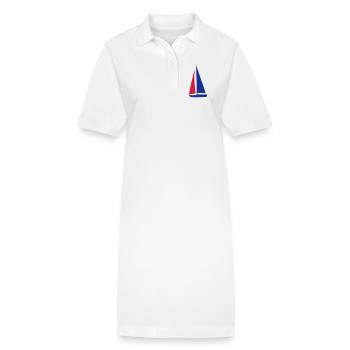 bateau à voile - Robe polo bio PAIGER Stanley/Stella Femme - blanc - Devant