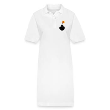 Bombe - Stanley/Stella Frauen Bio-Polokleid PAIGER - Weiß - Vorne