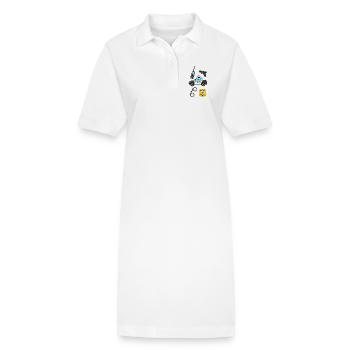 Police, police, flic, voiture de police de flic, officier - Robe polo bio PAIGER Stanley/Stella Femme - blanc - Devant